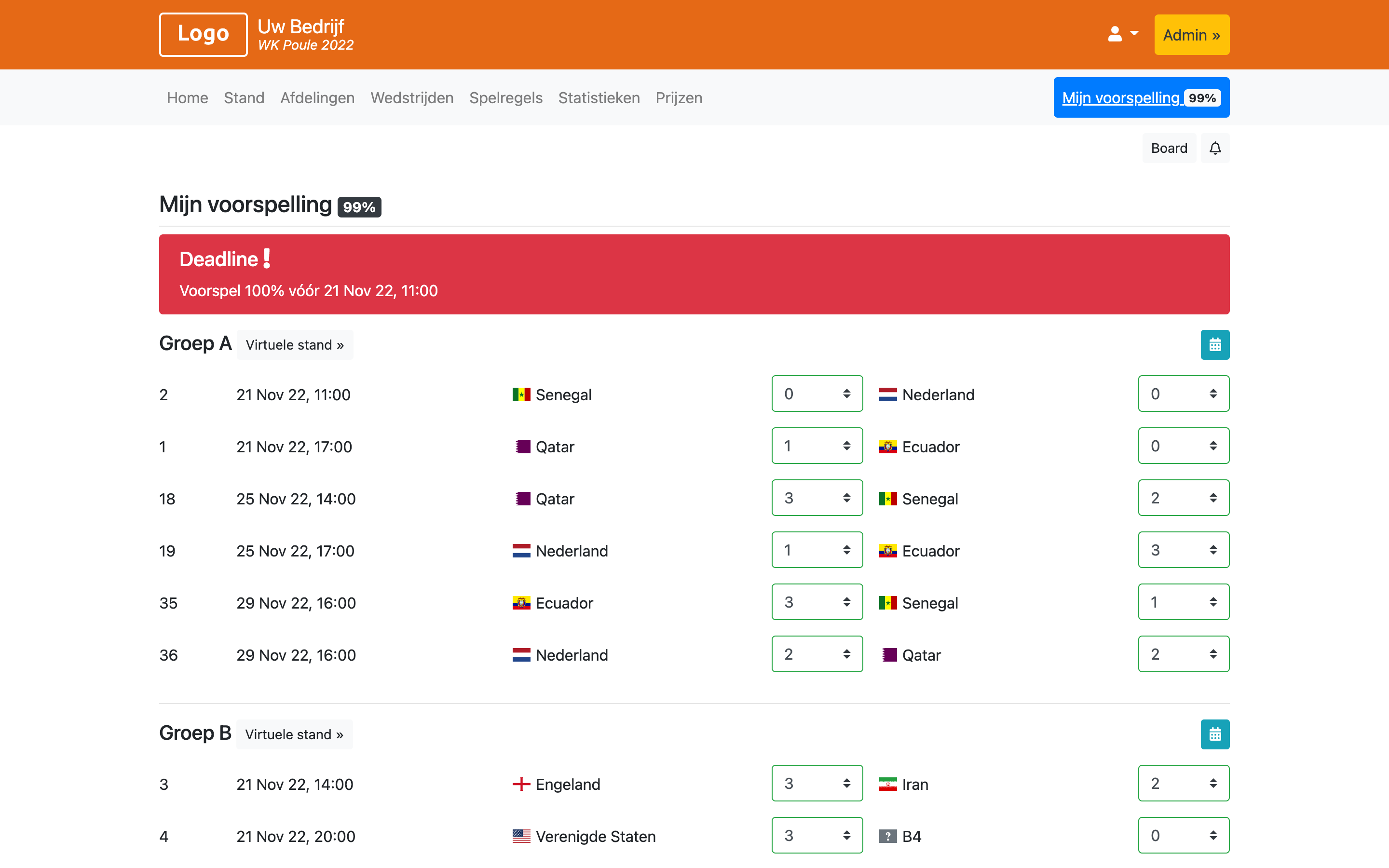 WK Poule 2022 - EK Poule 2024