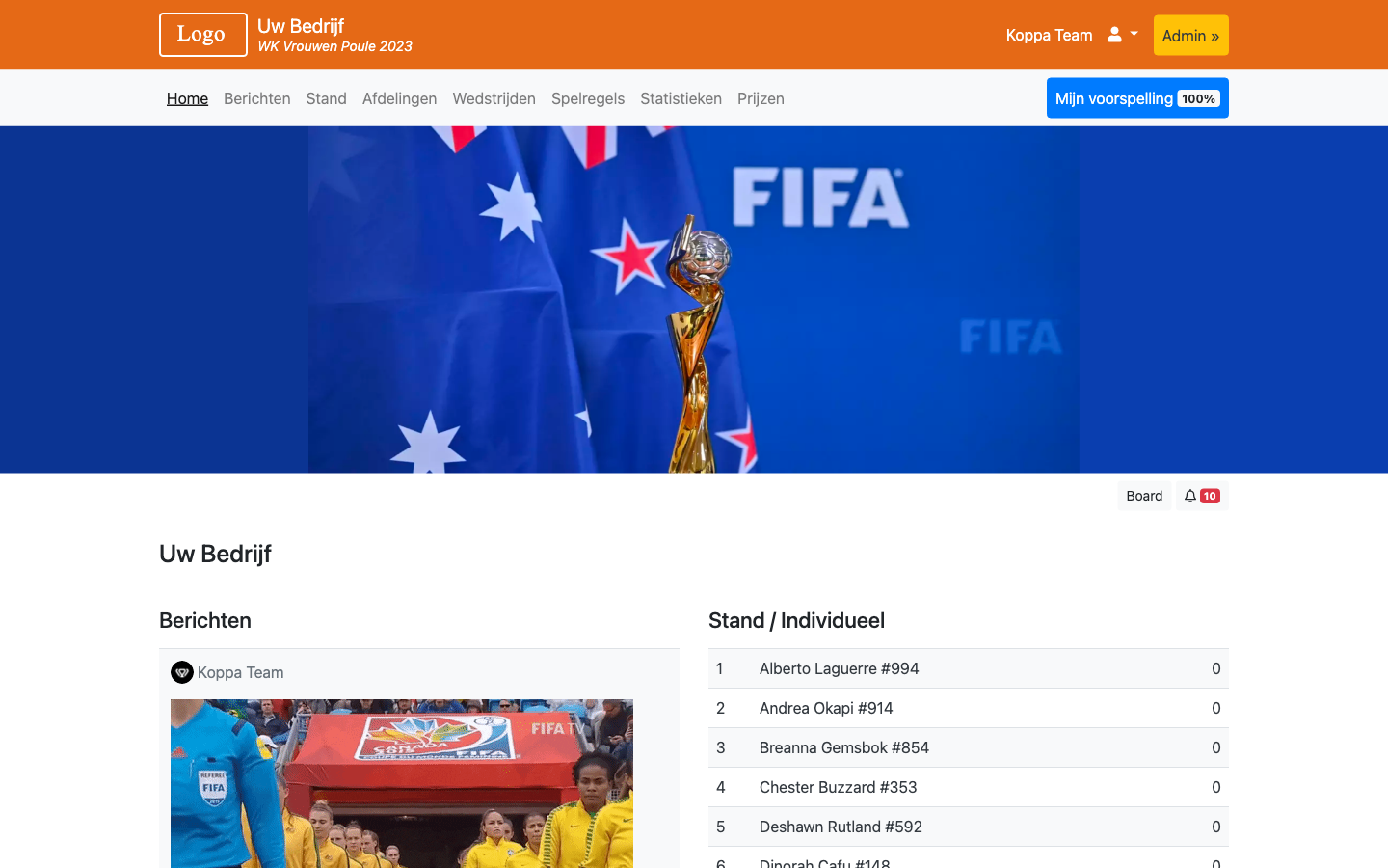 WK Vrouwen Poule 2023 - WK Poule 2026
