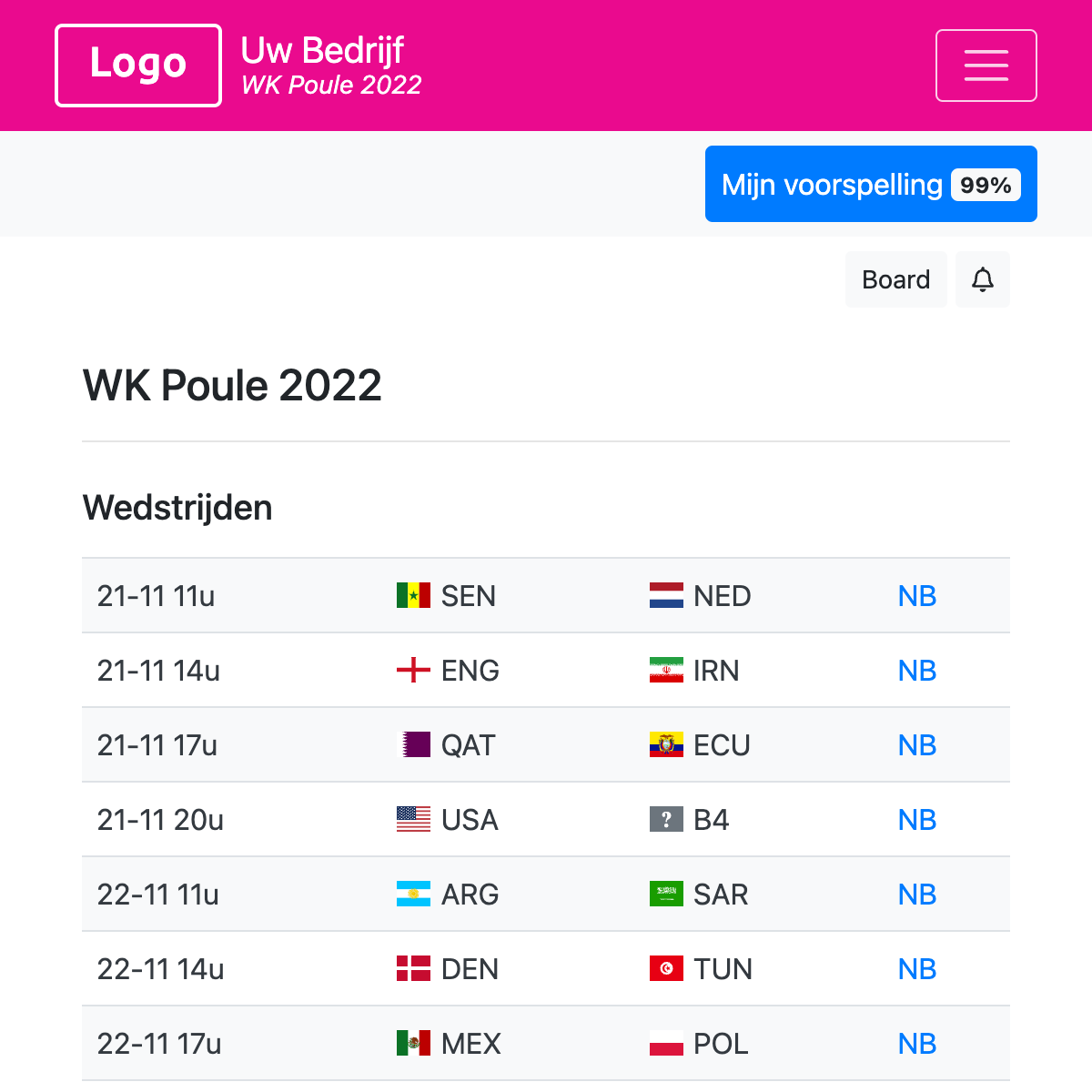 Eigen huisstijl - EK Poule 2024